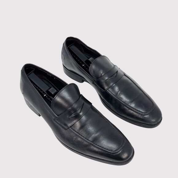 To Boot New York Francis Mens Dress Shoes Black Leather Penny Loafer US 10.5 - Picture 1 of 8